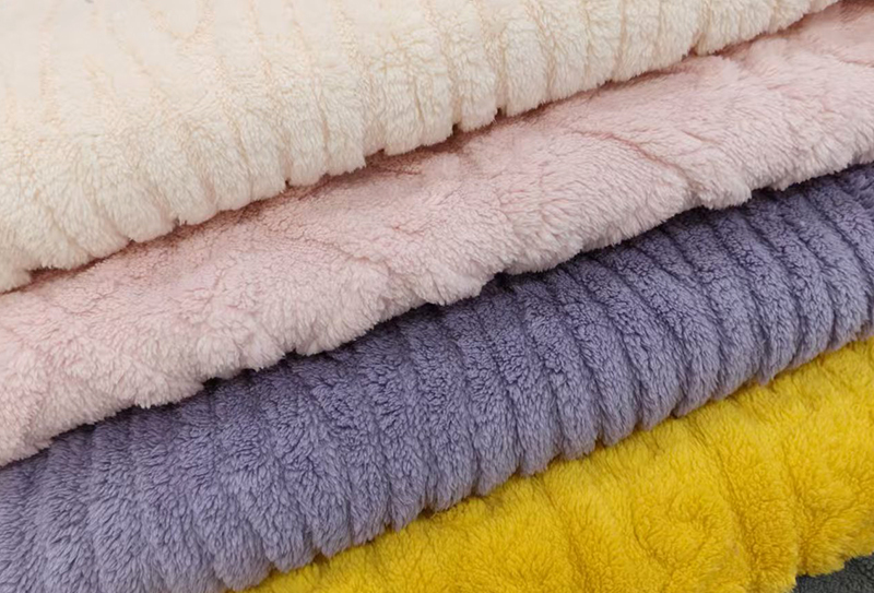 280gsm 185cm na may dalawang panig na three-dimensional na jacquard na malambot na cotton velvet na tela