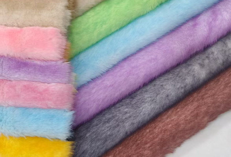 700g Makapal na 165cm rainbow mink imitation fox fur fabric na angkop para sa mga coat/manika/home blanket