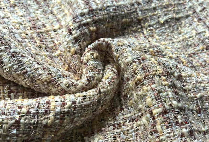 550mg 148cm Lapad na tweed na tela na hinabing tela/chanel-inspired na tela k240230