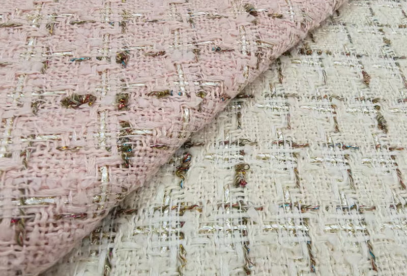 500mg 148cm Tweed fabric/chanel-inspired ls834322 na angkop para sa paggawa ng mga chanel style jacket, coat, at bag