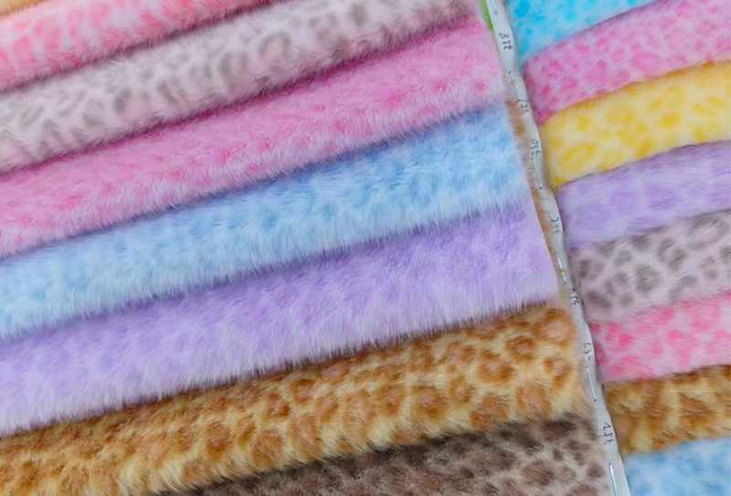 160mm lapad European mink print leopard print faux mink fabric 160mm lapad European mink print leopard print faux mink fabric