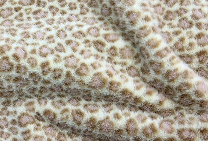160mm lapad European mink print leopard print faux mink fabric 160mm lapad European mink print leopard print faux mink fabric