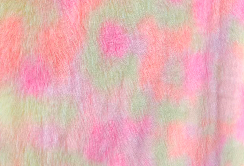 500GSM European mink print na kulay rainbow na faux mink na tela 500GSM European mink print na kulay rainbow na faux mink na tela