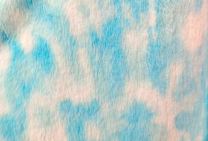 500GSM European mink print na kulay rainbow na faux mink na tela 500GSM European mink print na kulay rainbow na faux mink na tela