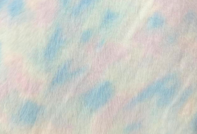 500GSM European mink print na kulay rainbow na faux mink na tela 500GSM European mink print na kulay rainbow na faux mink na tela