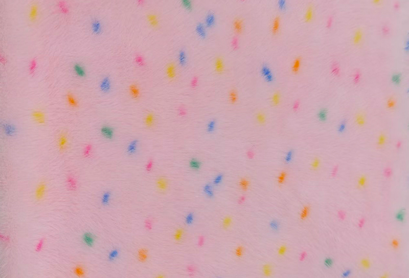 Purong polyester faux mink print na may mga makukulay na tuldok Purong polyester faux mink print na may mga makukulay na tuldok