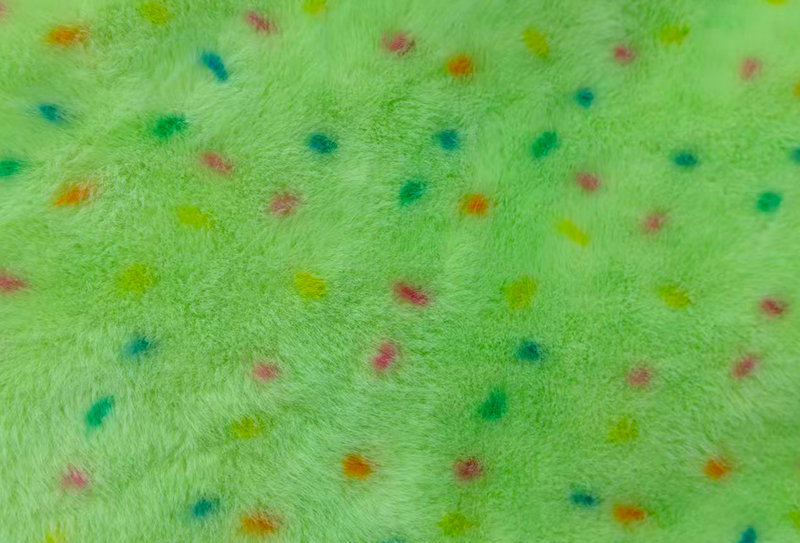 Purong polyester faux mink print na may mga makukulay na tuldok Purong polyester faux mink print na may mga makukulay na tuldok