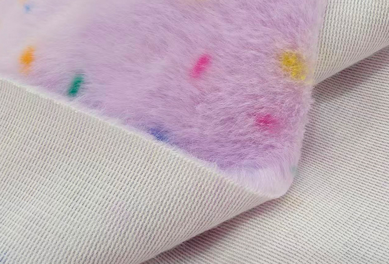 Purong polyester faux mink print na may mga makukulay na tuldok Purong polyester faux mink print na may mga makukulay na tuldok